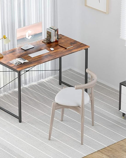 BANTI Computer Desk, 32 inch Home Office Desk, Modern Simple Style PC Table for Home, Office, Study, Writing, Deep Brown - LeafyLoom