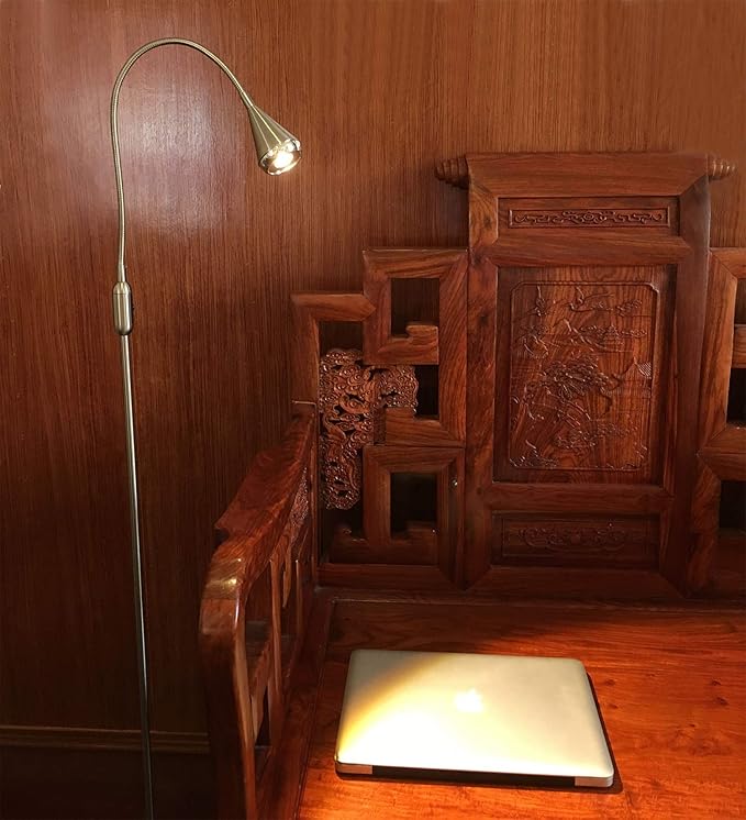 LED Floor Lamp,Floor Lamp for Living Room,Bedroom,Office,Reading Lamp,Floor Light,Flexible Gooseneck,Metal,Gold,LED 5W,3000K,Energy Efficient Super Bright for Home and Hotel. - LeafyLoom