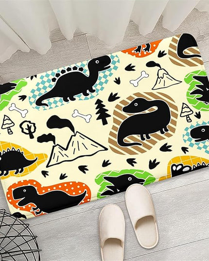 Dinosaur Rugs for Boys Bedroom - Kids Bedroom Rug Dinosaur Pattern Area Rug Kids Play Rugs for Boys Dinosaur Bedroom Decor for Boys Colorful Dinosaur Print Area Rug Kids Rugs for Bedroom,2'×3' - LeafyLoom
