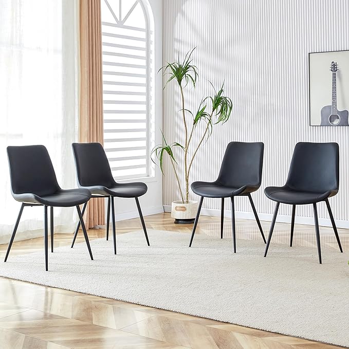NicBex Haerin-SD-00316-LWJ Dining Chairs, 19.6"x18.5"x32.6", Black - LeafyLoom