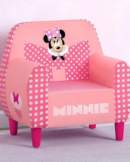 Delta Children - Disney Minnie Mouse Foam Chair for Kids, Pink - LeafyLoom