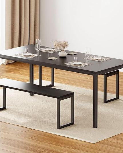 Need Large Computer Desk 70.8 x 31.5 inches Conference Table Large Office Desk Writing Table Workstation for Home Office,Black 10FJGSAC3-180BK-ND - LeafyLoom