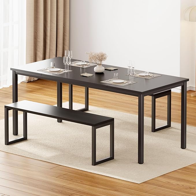 Need Large Computer Desk 70.8 x 31.5 inches Conference Table Large Office Desk Writing Table Workstation for Home Office,Black 10FJGSAC3-180BK-ND - LeafyLoom