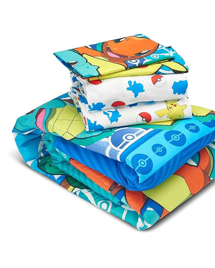 Northwest Pokemon Bed in a Bag Set, Full, First Starters - LeafyLoom