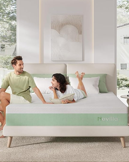 Novilla Mattress Cal King Size,12 Inch Gel Memory Foam Mattress in a Box for Cool Night & Motion Isolation,Medium Firm Feel Bed Mattress,Bliss - LeafyLoom