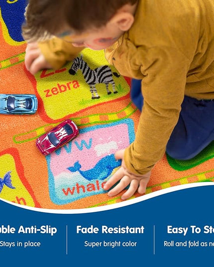 Kid ABC Rug 39x59 inches,Alphabet Rug Non Slip Colorful Kids Rug,abc Kids Carpet Children Educational Learn Fun Rug,abc Mat for Kids Babies Toddler Kids Area Rug for Nursery Daycare Playroom Classroom - LeafyLoom