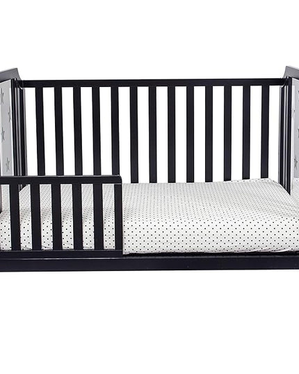 Suite Bebe Celeste 3 in 1 Convertible Island Crib Wood and Acrylic, Black - LeafyLoom