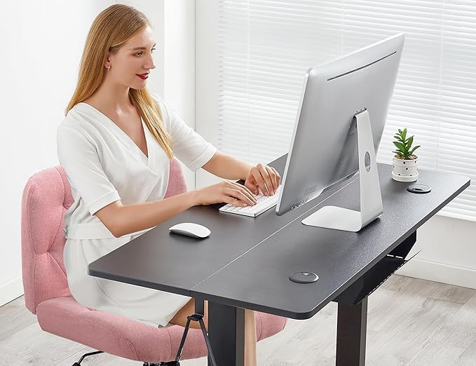 Criss Cross Chair with Wheels, Comfy Fabric Cross Legged Office Chair for Adult, Armless Wide Seat Desk Chair with Lumbar Pillow,Swivel Vanity Chair for Home Office, Conference (Pink) - LeafyLoom