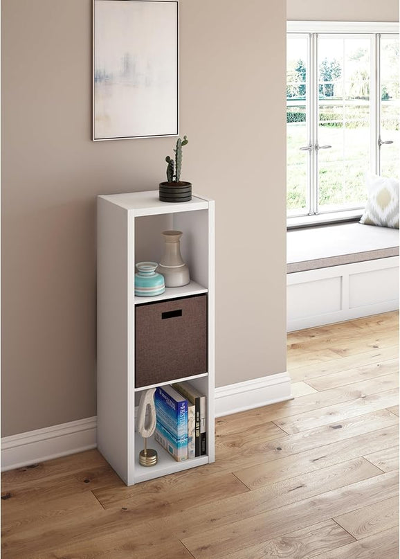 ClosetMaid 4543 Decorative Open Back 3-Cube Storage Organizer, Bleached Walnut - LeafyLoom