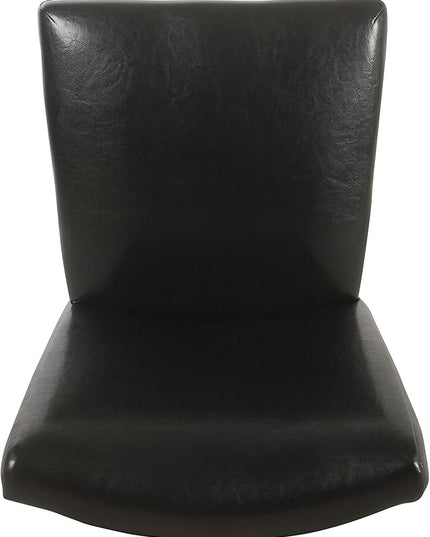 HomePop Classic Parsons Dining Chairs, Black Faux Leather (Set of 2) - LeafyLoom