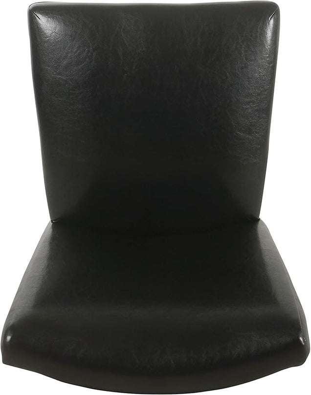 HomePop Classic Parsons Dining Chairs, Black Faux Leather (Set of 2) - LeafyLoom