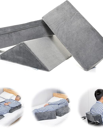 Bed Wedges & Body Positioners for Elderly (3 in 1),40 Degree Triangle Wedges for Bed Positioning,Triangle Pillow for After Surgery, Wedges for Bedsores,Wedge Pillow for Positioning - LeafyLoom
