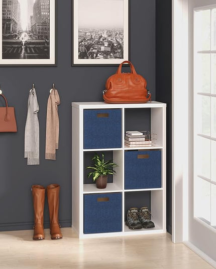 ClosetMaid 6 Cube Storage Shelf Organizer Bookshelf with Open Back, Vertical or Horizontal, Easy Assembly, Wood, White Finish - LeafyLoom