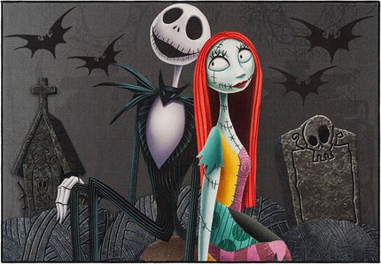 Gertmenian Disney Nightmare Before Christmas Jack & Sally Area Rug for Children & Teens | Kids Home Decor for Girls & Boys | 4x6 Large, Multi, 28600 - LeafyLoom