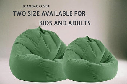 3 Ft Bean Bag Chair Cover (No Filler) Stuffed Animal Storage Bean Bag Cover for Pets Dogs/Cats Bed Corduroy Stuffed for Organizing Plush Toys - LeafyLoom