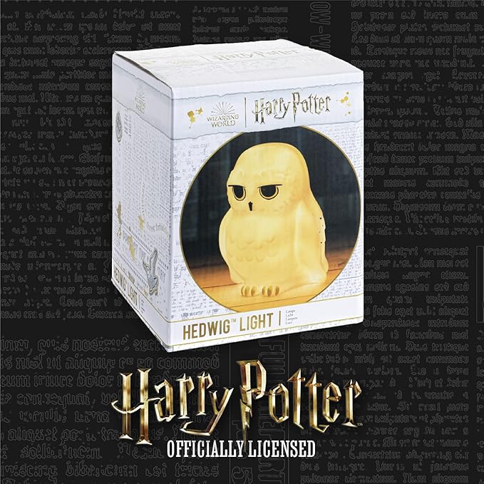 Paladone Harry Potter Hedwig Owl Night Light - Harry Potter Decor - Bedroom Night Light for Kids - LeafyLoom
