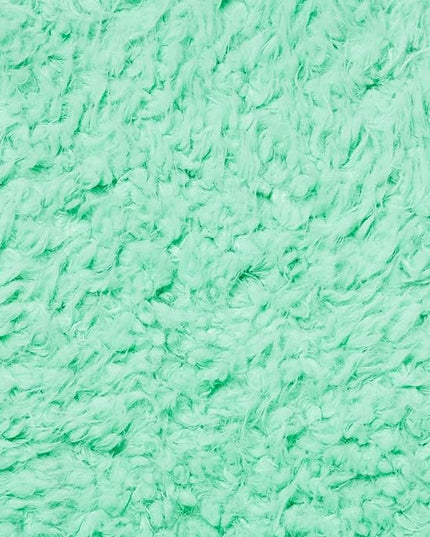 Faux Fur Rolling Task Chair, Mint - LeafyLoom