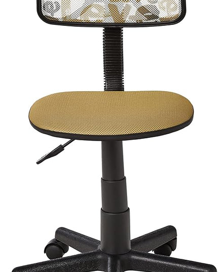 Printed Rolling Task Chair, Love Chair Mesh 21D x 21W x 28H in - LeafyLoom
