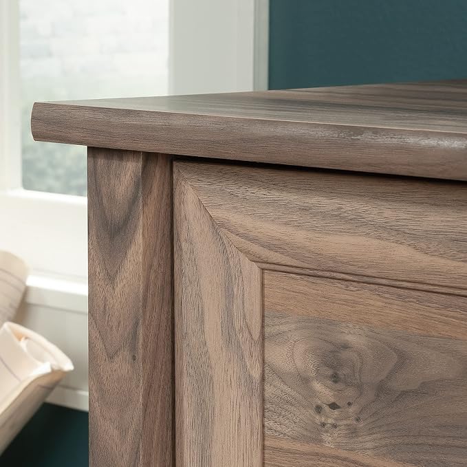 Sauder County Line Dresser, L: 33.31" x W: 23.47" x H: 29.37", Washed Walnut Finish - LeafyLoom