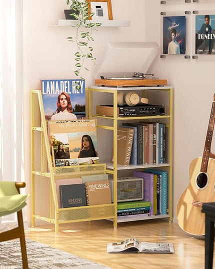 Vintage Bookshelf, Wooden Kids Bookshelf with 3-Tier Ladder Book Display Rack, Small Book Shelf Library Bookcase Storage Organizer, Short Wide Small Bookshelf Bookcase for HomeOffice - LeafyLoom