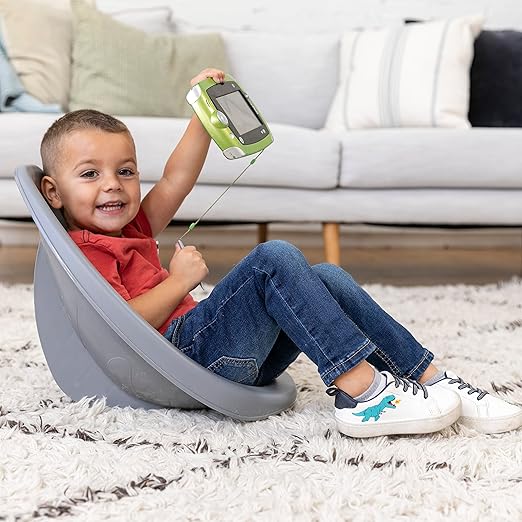 ECR4Kids Leaf Floor Seat, Rocker Chair, Sage/Grey, 6-Piece - LeafyLoom