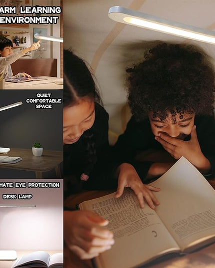 Led Desk Lamp Dimmable Desk Light Reading Lamp 3 Lighting Modes, Eye Protection Desk Lamp Desk Accessories, Study Desk Lamp Equipped USB Charger Suitable for Home Office is for Gift Giving - LeafyLoom