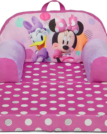 Delta Children Cozee Buddy Flip-Out Kids Chair, Minnie Mouse - LeafyLoom