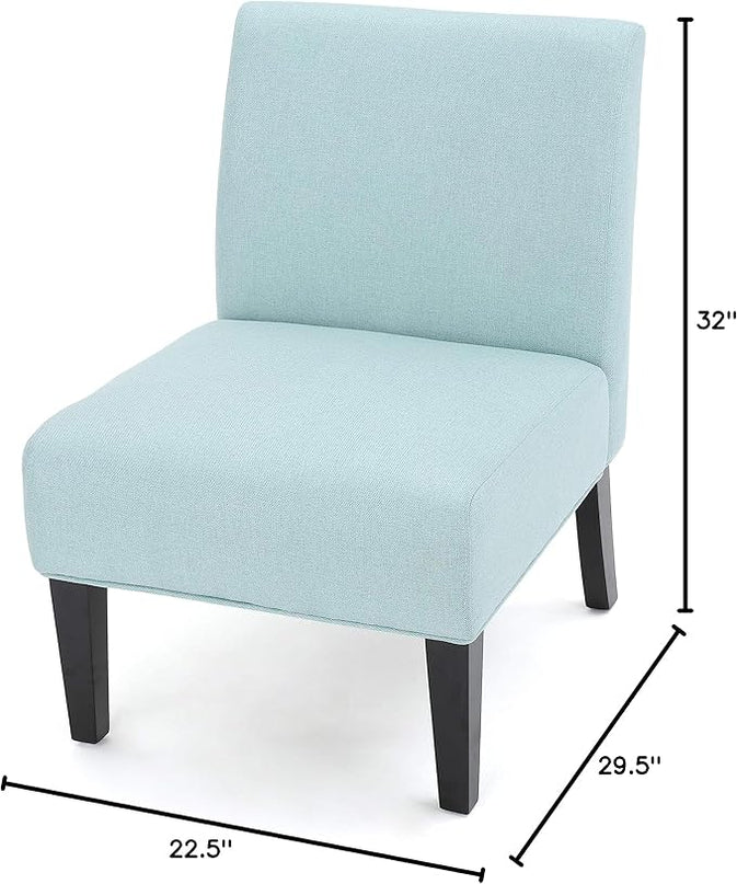 Christopher Knight Home Kassi Fabric Accent Chair, Light Blue - LeafyLoom