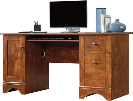 Sauder Computer Desk, Brushed Maple finish - LeafyLoom