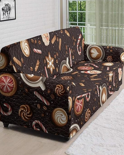 FKELYI Christmas Sofa Slipcover Washable Sofa Couch Cover Comfortable Furniture Protector with Elastic Bottom Stretch Sofa Slipcovers XL FKELYI