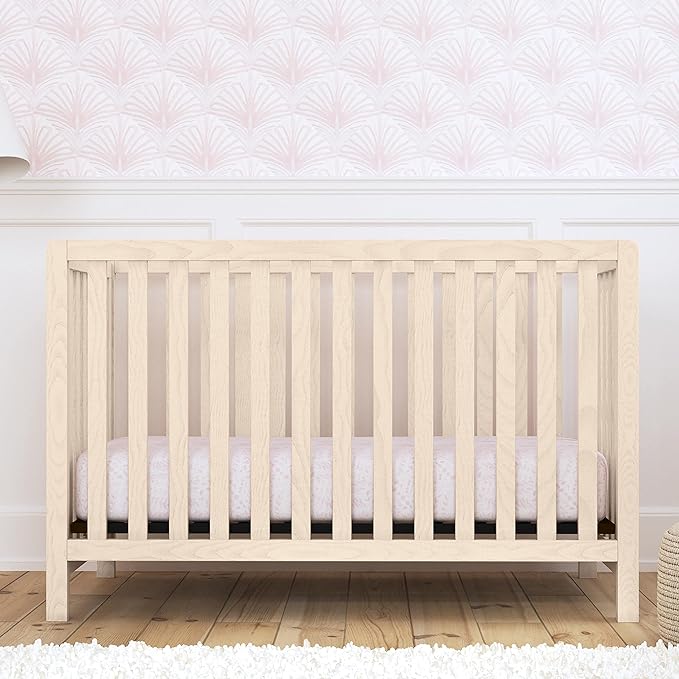 Carter's by DaVinci Colby 4-in-1 Low-Profile Convertible Crib in Washed Natural, Greenguard Gold Certified - LeafyLoom