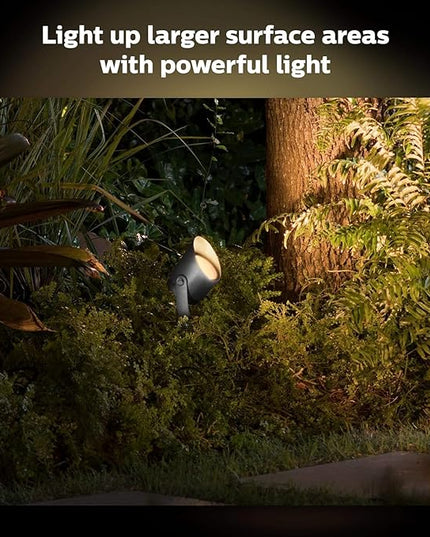 Philips Hue Lily XL Outdoor Smart Spot Light - White & Color Ambiance LED Walkway Lights - Low Voltage Lighting - 1 Pack - Requires Bridge and Power Supply - Control with App and Voice - Weatherproof PhilipsHue