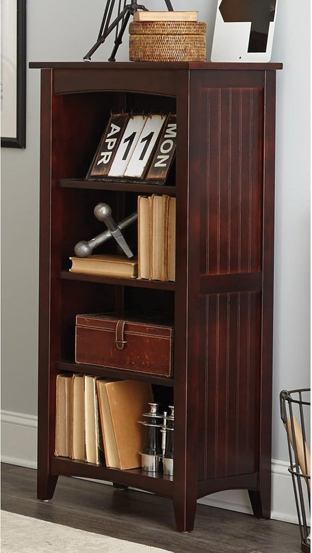 Alaterre Shaker Cottage Bookcase, Tall, Espresso - LeafyLoom