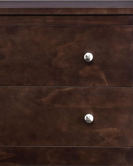 Delta Children Campbell 3 Drawer Dresser, Walnut Espresso - LeafyLoom