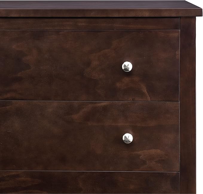 Delta Children Campbell 3 Drawer Dresser, Walnut Espresso - LeafyLoom