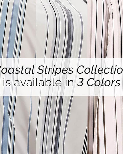 Southshore Fine Living, Inc. Twin Comforter Set, Down Alternative All-Season Striped Comforter with Matching Pillow Sham, Soft Coastal Bedspread for Twin or Twin XL Bed, Coastal Stripes Grey - LeafyLoom