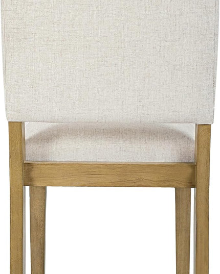 HomePop Open Back Upholstered Dining Chair - Cream Textured Woven (Single Pack) - LeafyLoom