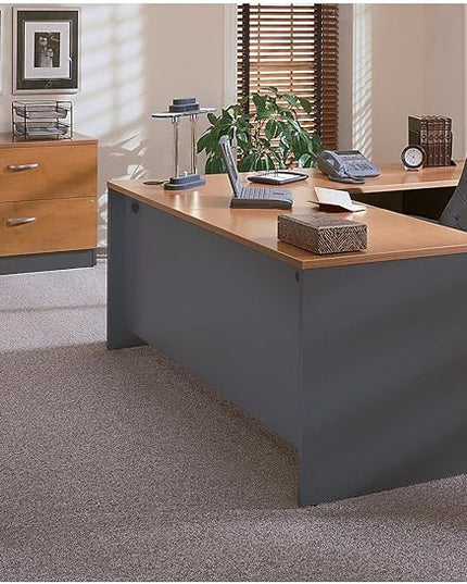 Bush Business Furniture Series C Collection 48W Return Bridge in Natural Cherry - LeafyLoom