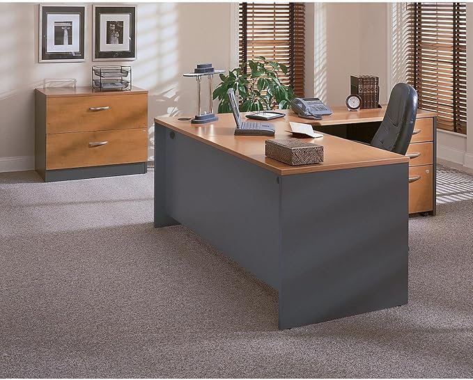 Bush Business Furniture Series C Collection 48W Return Bridge in Natural Cherry - LeafyLoom