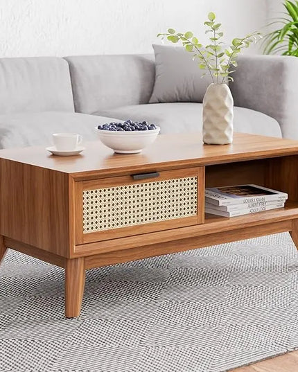 Bme Coffee Table, Large, Dark Chocolate - LeafyLoom