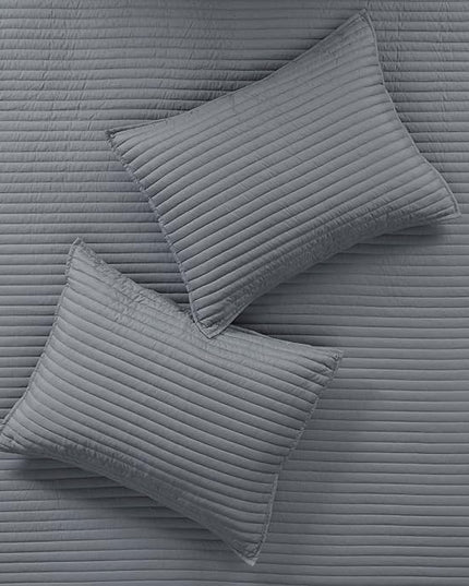 Madison Park Marina Comforter Quilt Combo Set - Modern Luxury Design, All Season Down Alternative Bedding, Matching Shams, Decorative Pillows, King/Cal King(104"x92"), Yellow 8 Piece - LeafyLoom