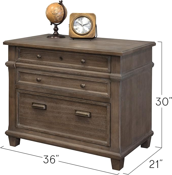 Martin Furniture Lateral File, Weathered Dove - LeafyLoom