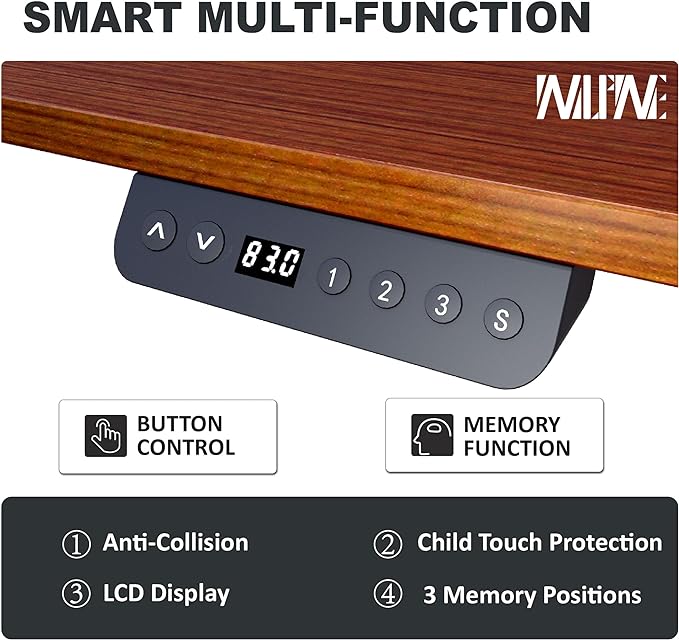 63 x 24 Inches Standing Desk Adjustable Height with Splice Board- Stand Up Desk, Electric Standing Desk, Sit to Stand Desk for Home & Office Computer Desk - LeafyLoom