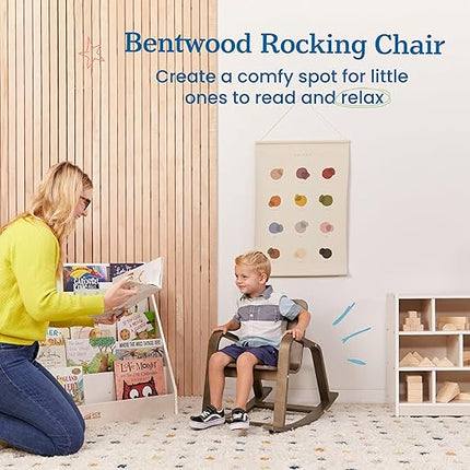 ECR4Kids Bentwood Rocking Chair, Kids Furniture, Grey Wash - LeafyLoom