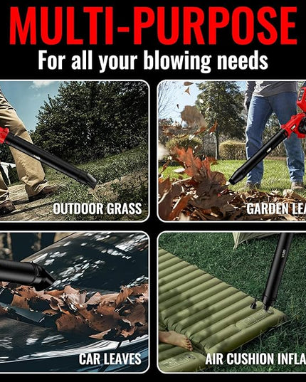 Leaf Blower, Cordless Leaf Blower for Milwaukee M18 Battery, 3 Speed Modes Up to 200MPH, 270° Rotatable Electric Leaf Blower with 4 Blowing Nozzles for Lawn Care and Yard(Battery Not Included) - LeafyLoom