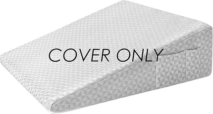 Bed Wedge Pillowcase 7.5“ Wedge Pillow Cover Cooling and Breathable Replacement Cover Light Grey (Wedge Pillow Cover Only) - LeafyLoom