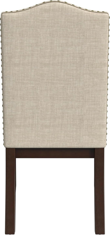 HomePop Classic Parsons Dining Chairs, Beige Woven - LeafyLoom