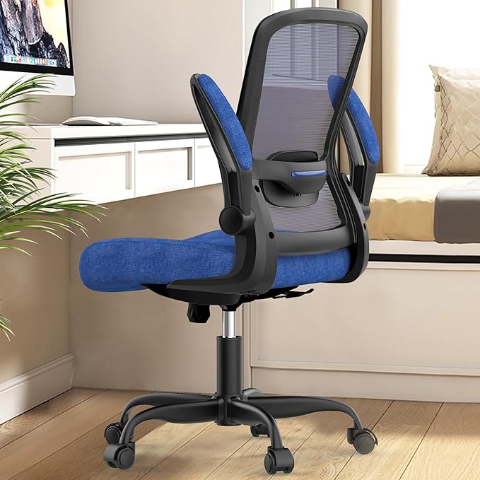 Office Chair, Ergonomic Desk Chair with Adjustable Lumbar Support, High Back Mesh Computer Chair with Flip-up Armrests-BIFMA Passed Task Chairs, Executive Chair for Home Office - LeafyLoom