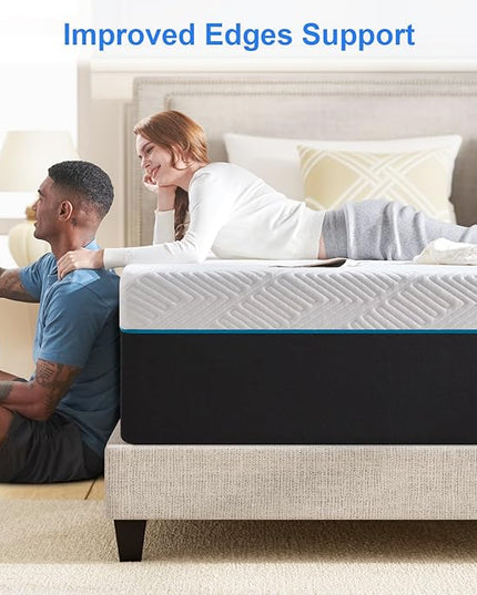 Firm Full Mattress,10-Inch Full Size Foam Mattress in Box,Edges Support for Sleep Supportive,54" X 75" X 10",Extra Firm - LeafyLoom