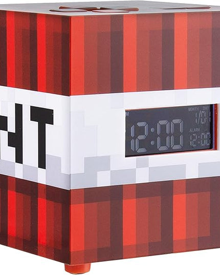 Paladone Minecraft TNT Alarm Clock, Multicolored, One Size - LeafyLoom